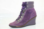 GEOX Bottines à Lacets Daim Violet & Talons compensés  T35 TBE