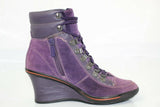 GEOX Bottines à Lacets Daim Violet & Talons compensés  T35 TBE