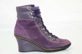 GEOX Bottines à Lacets Daim Violet & Talons compensés  T35 TBE