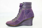 GEOX Bottines à Lacets Daim Violet & Talons compensés  T35 TBE