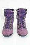 GEOX Bottines à Lacets Daim Violet & Talons compensés  T35 TBE