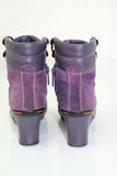 GEOX Bottines à Lacets Daim Violet & Talons compensés  T35 TBE