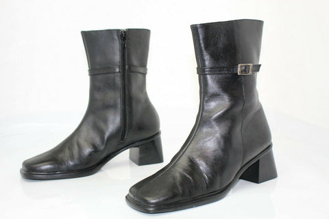 FUN STREET Bottines & Low Boots Cuir Lisse Noir Doublées Cuir T 39 TTBE