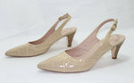 ROSEMETAL Escarpins Pointus Cuir Verni Beige Taille 39 Bon état