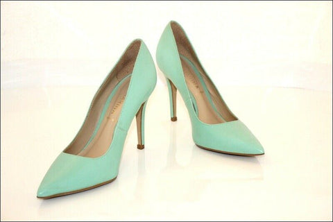 SAN MARINA  Escarpins Cuir bleu Pastel T 37 TBE