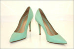 SAN MARINA  Escarpins Cuir bleu Pastel T 37 TBE