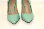 SAN MARINA  Escarpins Cuir bleu Pastel T 37 TBE