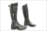 VANESSA Bottes Cuir Noir Taille 37 made in Italie TBE