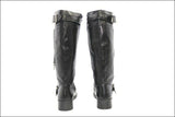 VANESSA Bottes Cuir Noir Taille 37 made in Italie TBE