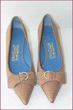 SALVATORE FERRAGAMO Escarpins Tout Cuir Marron T 7 US / T 38.5 TBE