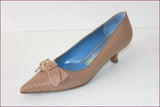 SALVATORE FERRAGAMO Escarpins Tout Cuir Marron T 7 US / T 38.5 TBE