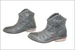 KICKERS Bottines & Low Boots Cuir Vert Gris Esprit Santiag T 40 TBE