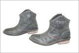 KICKERS Bottines & Low Boots Cuir Vert Gris Esprit Santiag T 40 TBE