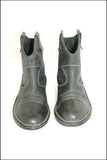 KICKERS Bottines & Low Boots Cuir Vert Gris Esprit Santiag T 40 TBE