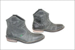 KICKERS Bottines & Low Boots Cuir Vert Gris Esprit Santiag T 40 TBE