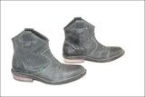 KICKERS Bottines & Low Boots Cuir Vert Gris Esprit Santiag T 40 TBE