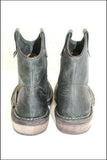 KICKERS Bottines & Low Boots Cuir Vert Gris Esprit Santiag T 40 TBE