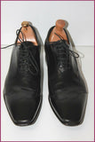 DAMY Richelieu Derby à Lacets Luxe Tout Cuir Lisse Noir T 42 IT / 43 FR TBE