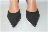 PARALLELE Escarpins Mules Tout Cuir Noir T 4 / T 37  ETAT NEUF