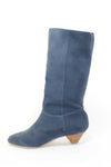 Mademoiselle André Bottines Daim Bleu Marine T34 TTBE