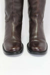 Heyraud Bottes Cuir Marron Cuir T38 made in Italie TTBE