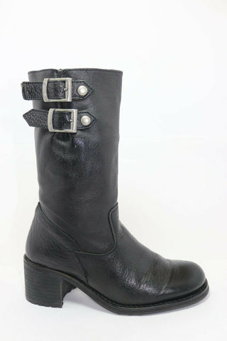 made in BIGUINE Bottines Cuir Noir T38 TBE