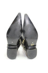 Bottes Pointu Cuir Noir Lisse T35 BE