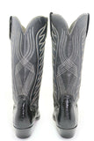 PETER NANG  Boots Vintage Cuir Noir Brodé T39 TTBE