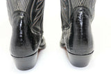 PETER NANG  Boots Vintage Cuir Noir Brodé T39 TTBE