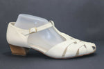 PASST! Escarpins Cuir Ajourés Beige T40,5 / 7 UK TBE