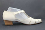 PASST! Escarpins Cuir Ajourés Beige T40,5 / 7 UK TBE