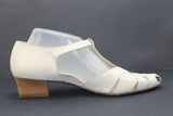 PASST! Escarpins Cuir Ajourés Beige T40,5 / 7 UK TBE