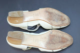 PASST! Escarpins Cuir Ajourés Beige T40,5 / 7 UK TBE