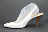 SAN MARINA Escarpins Cuir Blanc T41 TBE