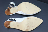 SAN MARINA Escarpins Cuir Blanc T41 TBE