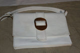 Sac de Soirée Pochette Simili Cuir Blanc BE