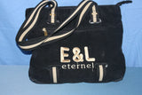 sac shopping ETERNEL E&L  velours noir TBE