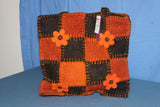 Sac shopping 100% Pur LAINE orange Etat Neuf