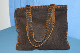 Sac shopping 100% Pur LAINE orange Etat Neuf