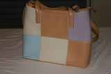 ANDRE Sac Shopping Simili Cuir teintes pastelles TTBE