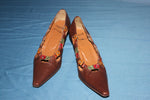 Escarpins HEYRAUD Pointus  Cuir  Marron T 37 TBE