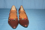 Escarpins HEYRAUD Pointus  Cuir  Marron T 37 TBE