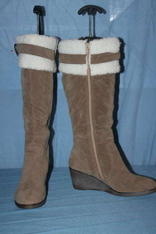 Bottes CASUAL Synthétique beige Talons Compensés T 40 BE