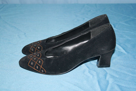 Escarpins DECADE Daim Noir T 36 BE