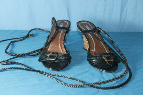 Escarpins l'Emotion Simili Cuir  tressées Talons Compensés T 37 BE