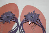 Tong  AGNES FLO Cuir   Motif fleur violette T 37 BE