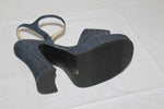Escarpins Sandales LUCIANO FABBRI   textile jean T 37 TTBE