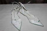 Escarpins Ouverts et Pointus JB MARTIN Cuir Blanc  T 38 Etat Neuf