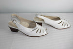VINTAGE Escarpins HASLEY Tout  Cuir Blanc T36 (3.5)  TBE