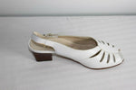 VINTAGE Escarpins HASLEY Tout  Cuir Blanc T36 (3.5)  TBE